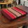 Thai Seat Cushion Meditation Flowers Red 50x50cm