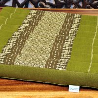 Cushion Thai Seat Cushion Meditation Flowers Green 50x50cm