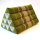 Thai Triangle Cushion Blossoms Green 50x35x30cm