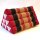 Thai Triangle Cushion Flowers Red-Black 50x35x30cm