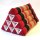 Thai Triangle Cushion Flowers Red-Black 50x35x30cm