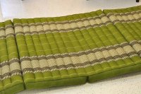 Mat Thai Sofa Flowers Green 200x100cm - four-ply