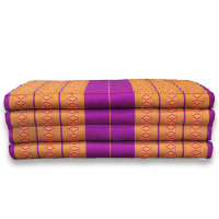 Mat Thai Sofa Flowers Pink Orange 200x100cm - four-ply