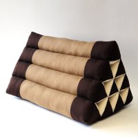 Thai Triangle Cushion Natural Brown 50x35x30cm