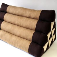 Thai Triangle Cushion Natural Brown 50x35x30cm