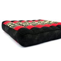 Thai Seat Cushion Meditation Elephants Black-Red 50x50cm