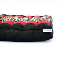 Thai Seat Cushion Meditation Elephants Black-Red 50x50cm