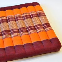 Cushion Thai Seat Cushion Meditation Flowers Orange 50x50cm