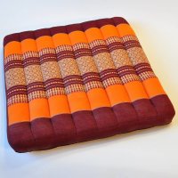 Cushion Thai Seat Cushion Meditation Flowers Orange 50x50cm