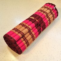Thaimatte Yogamatte Rolle Rot Pink Bl&uuml;ten 200x106cm