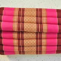 Thai Mat Yoga Mat Roll Red Pink Flowers 200x106cm