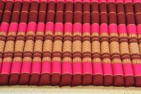 Thaimatte Yogamatte Rolle Rot Pink Bl&uuml;ten 200x106cm