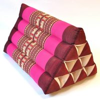 Kissen Thai Dreieckskissen Elefanten Pink 50x35x30cm