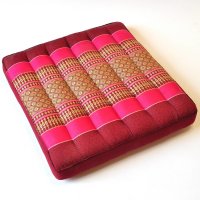 Kissen Thai Sitzkissen Meditation Bl&uuml;ten Pink 50x50cm