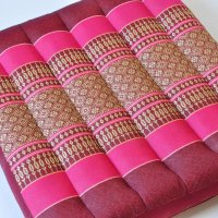 Kissen Thai Sitzkissen Meditation Blüten Pink 50x50cm