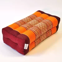 Pillow Thai pillow meditation flowers short red orange