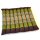 Thai Seat Cushion Mat Brown Green Flowers 35x35cm with Ribbon