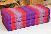 Matte Thai Sofa Blüten Violett Rot 200x100cm - vierlagig