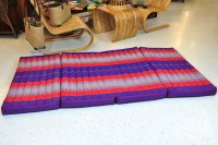 Matte Thai Sofa Blüten Violett Rot 200x100cm - vierlagig