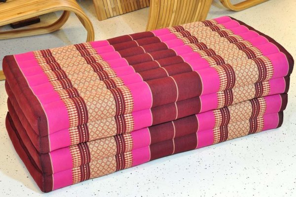 Mat Thai Sofa Flowers Pink 200x100cm - four-ply