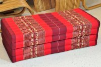 Mat Thai Sofa Elephants Red 200x100cm - four-ply