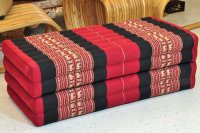 Matte Thai Sofa Elefanten Rot Schwarz 200x100cm - vierlagig