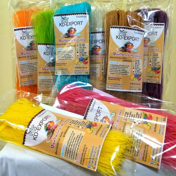 Colourful Vermicelli rice noodles natural colour from herbs 200g