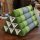 Thai Triangle Cushion Flowers Light Green 50x35x30cm