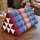 Thai Triangle Cushion Flowers Red Blue 50x35x30cm