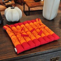 Cushion Thai Seat Cushion Flowers Red Orange 35x35cm with...