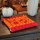 Cushion Thai Seat Cushion Flowers Red Orange 35x35cm with Ribbon