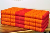 Matte Thai Sofa Bl&uuml;ten Rot Orange 200x100cm - vierlagig