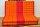 Matte Thai Sofa Bl&uuml;ten Rot Orange 200x100cm - vierlagig