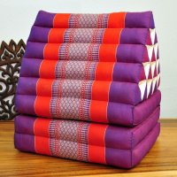 Thai Triangle Cushion Flowers Purple Red 3 Mats XL