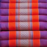 Kissen Thai Dreieckskissen Blüten Violett Rot 3 Matten XL