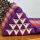 Thai Triangle Cushion Flowers Purple Red 3 Mats XL