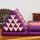 Thai Triangle Cushion Flowers Purple Red 3 Mats XL