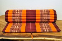 Thai Mat Yoga Mat to Roll Orange Elephants 200x106cm