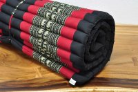 Thai Mat Yoga Mat to Roll Black-Red Elephants 200x106cm