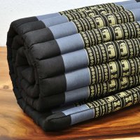 Thai Mat Yoga Mat to Roll Blue Elephants 200x106cm