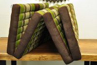 Mat Thai Sofa Flowers Brown Green 200x100cm - four-ply