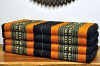 Mat Thai Sofa Elephants Black Yellow 200x100cm - four-ply