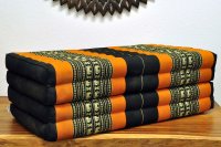 Mat Thai Sofa Elephants Black Yellow 200x100cm - four-ply