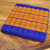 Cushion Thai Seat Cushion Meditation Flowers Dark Blue...