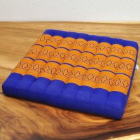 Cushion Thai Seat Cushion Meditation Flowers Dark Blue...