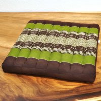 Cushion Thai Seat Cushion Meditation Flowers Brown Green...